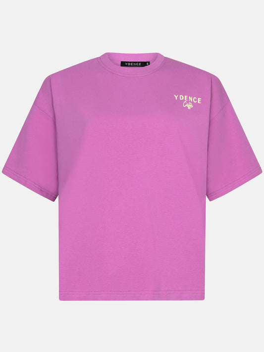 Ydence T-shirt Ydence cafe - Pink purple