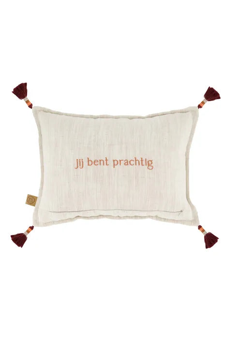 Zusss buitenkussen jij bent prachtig - Brique