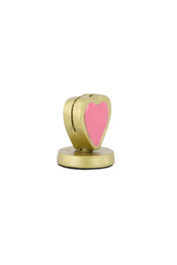Zusss Kaartenstandaard metaal hartje - Roze/Goud