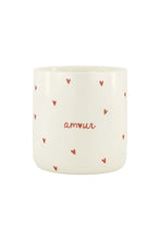 Afbeelding in Gallery-weergave laden, Zusss Geurkaars keramiek hartjes Amour- Wit/Rood
