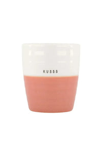 Zusss koffiemok Kusss - Wit/Oudroze