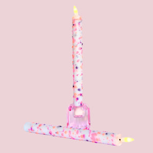 LED Pillar Kaars Confetti  – Multicolor