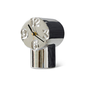 HK Living - Retro ceramic clock chrome