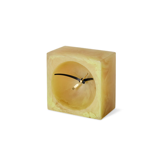 Hkliving - Resin Table clock, soft yellow
