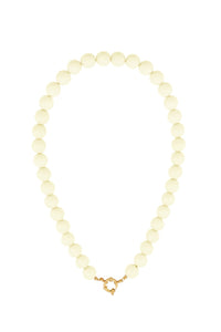 Gekleurde kralenketting - Wit/goud