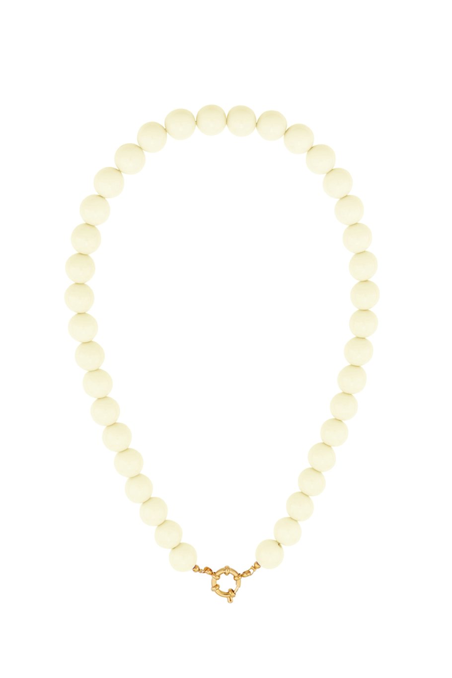 Gekleurde kralenketting - Wit/goud