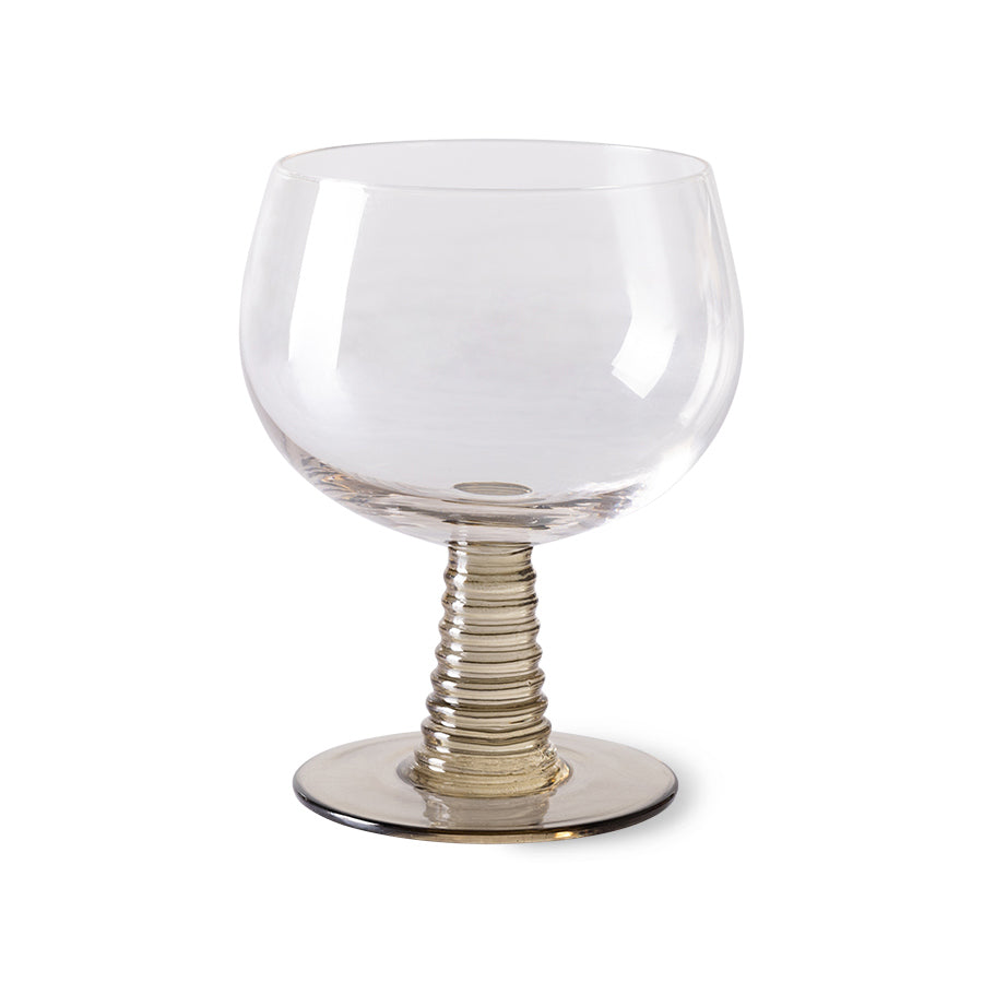 HK Living Wijnglas - Oker/Groen