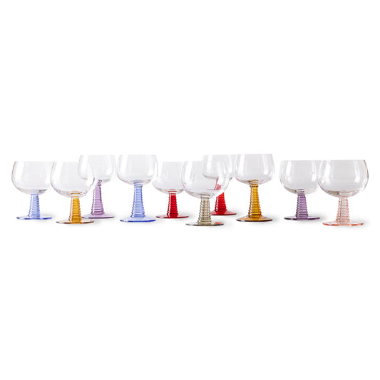 Hkliving Swirl wijnglas klein - Rood