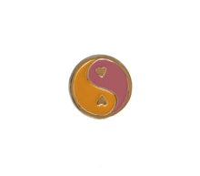 Afbeelding in Gallery-weergave laden, Deurknop messing YinYang - Roze/oranje
