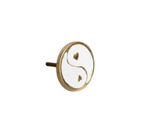 Afbeelding in Gallery-weergave laden, All The Luck In The World - Deurknop Messing YinYang Wit
