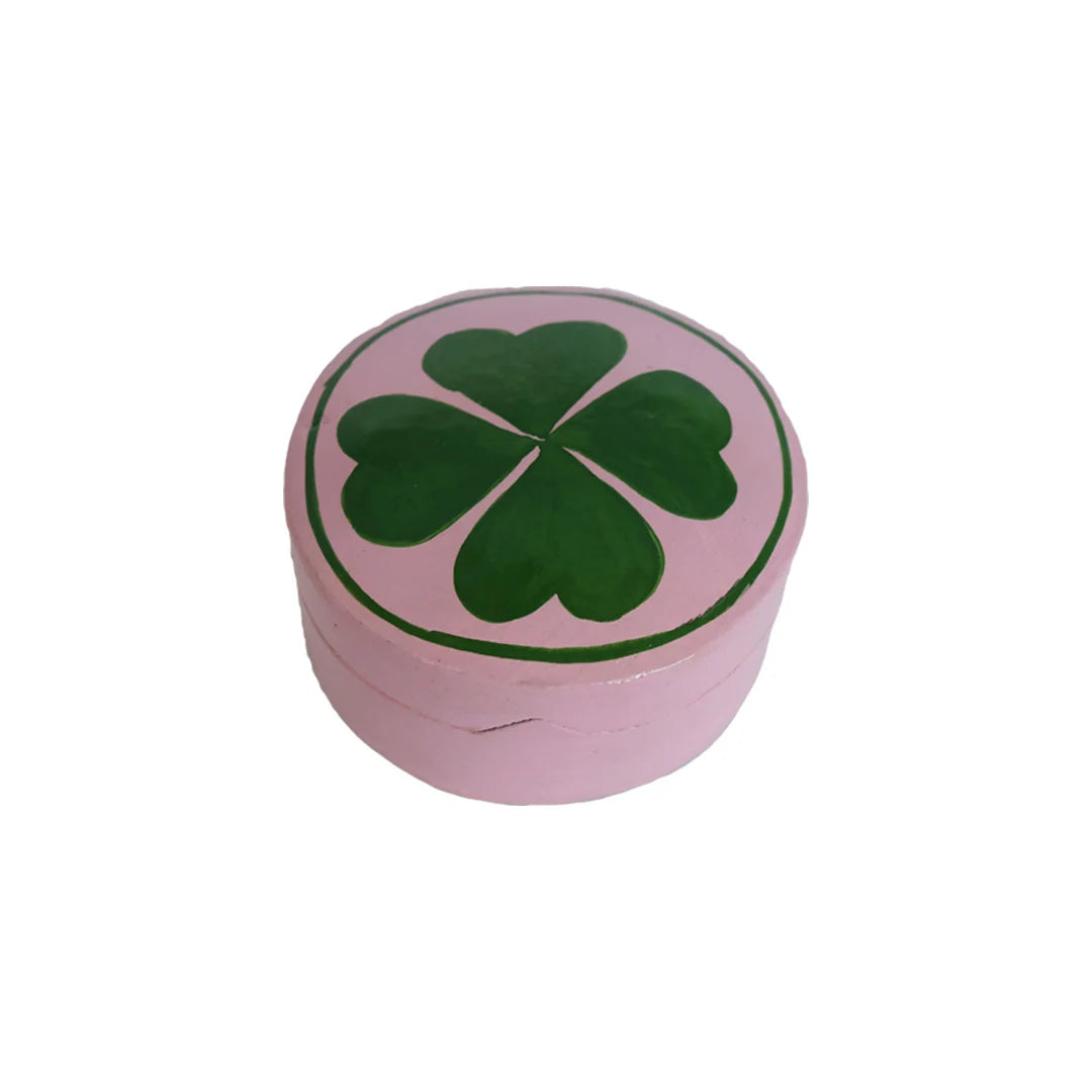 Medium doosje Lucky klaver - Roze