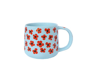 All The Luck In The World - Mok Blauw met Klaprozen