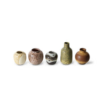 Afbeelding in Gallery-weergave laden, 70s ceramics: Small vases - Pursuit set of 5
