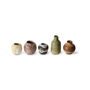 70s ceramics: Small vases - Pursuit set of 5