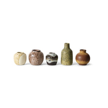 Afbeelding in Gallery-weergave laden, 70s ceramics: Small vases - Pursuit set of 5
