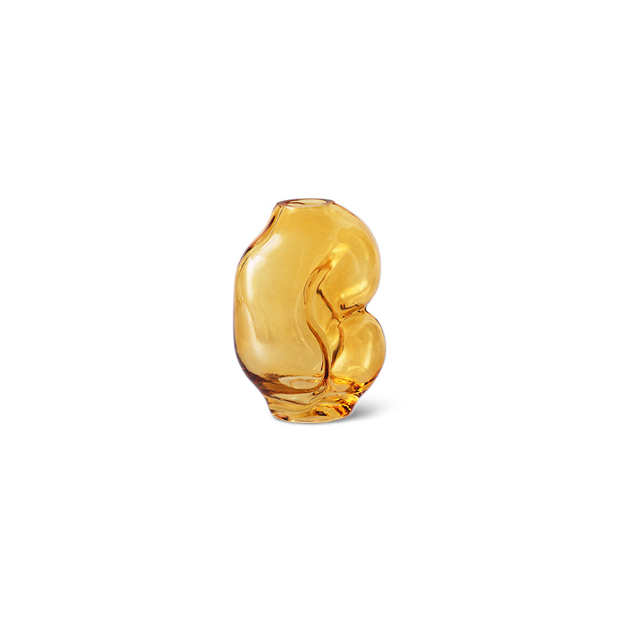 HK Living Vaas Gleam glass small - Amber