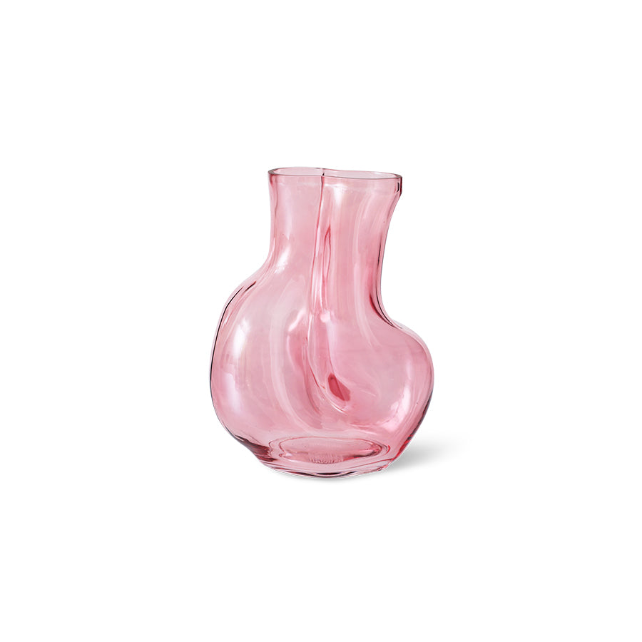 HK Living Vaas Gleam glass - Roze