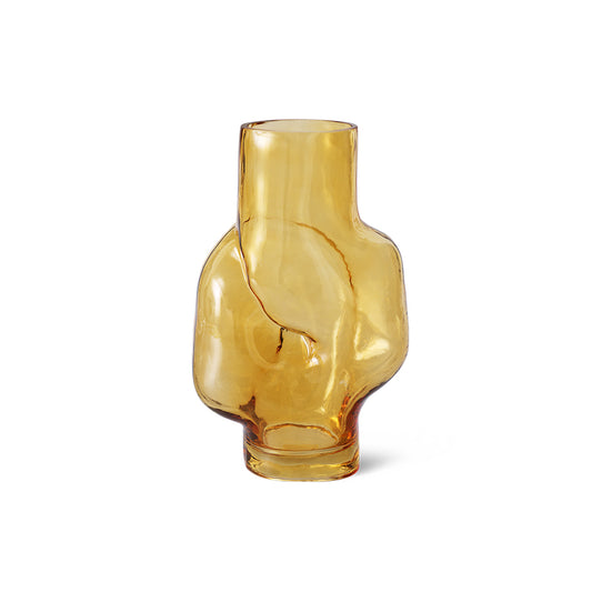 Hkliving Vaas - Gleam glass Groot Amber