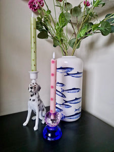 LED Pillar Kaars Smiley - Roze