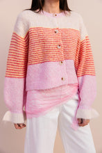 Afbeelding in Gallery-weergave laden, Vestje streep - Roze/creme/oranje
