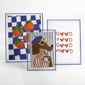 Fotolijstje "Good food good mood" - Blauw