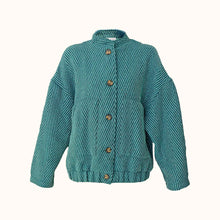 Afbeelding in Gallery-weergave laden, Bomber jasje - Turquoise blauw/groen
