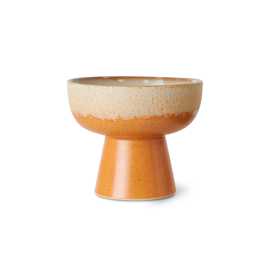 70s ceramics: tapas bowl on base - Dunes