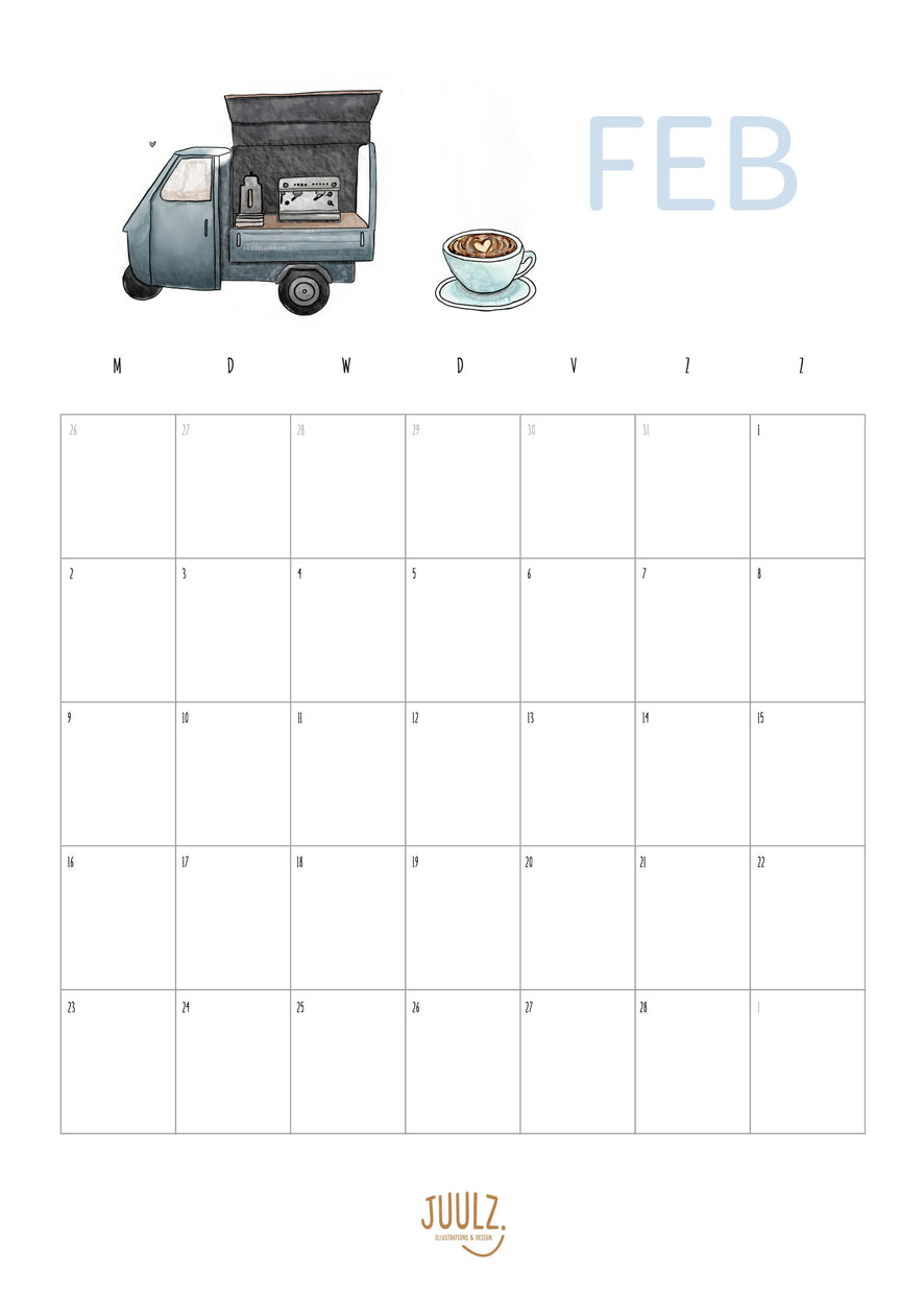 Juulz Illustrations - Jaarkalender 2026