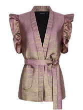 Afbeelding in Gallery-weergave laden, Gilet Ziggy - Gold/pink
