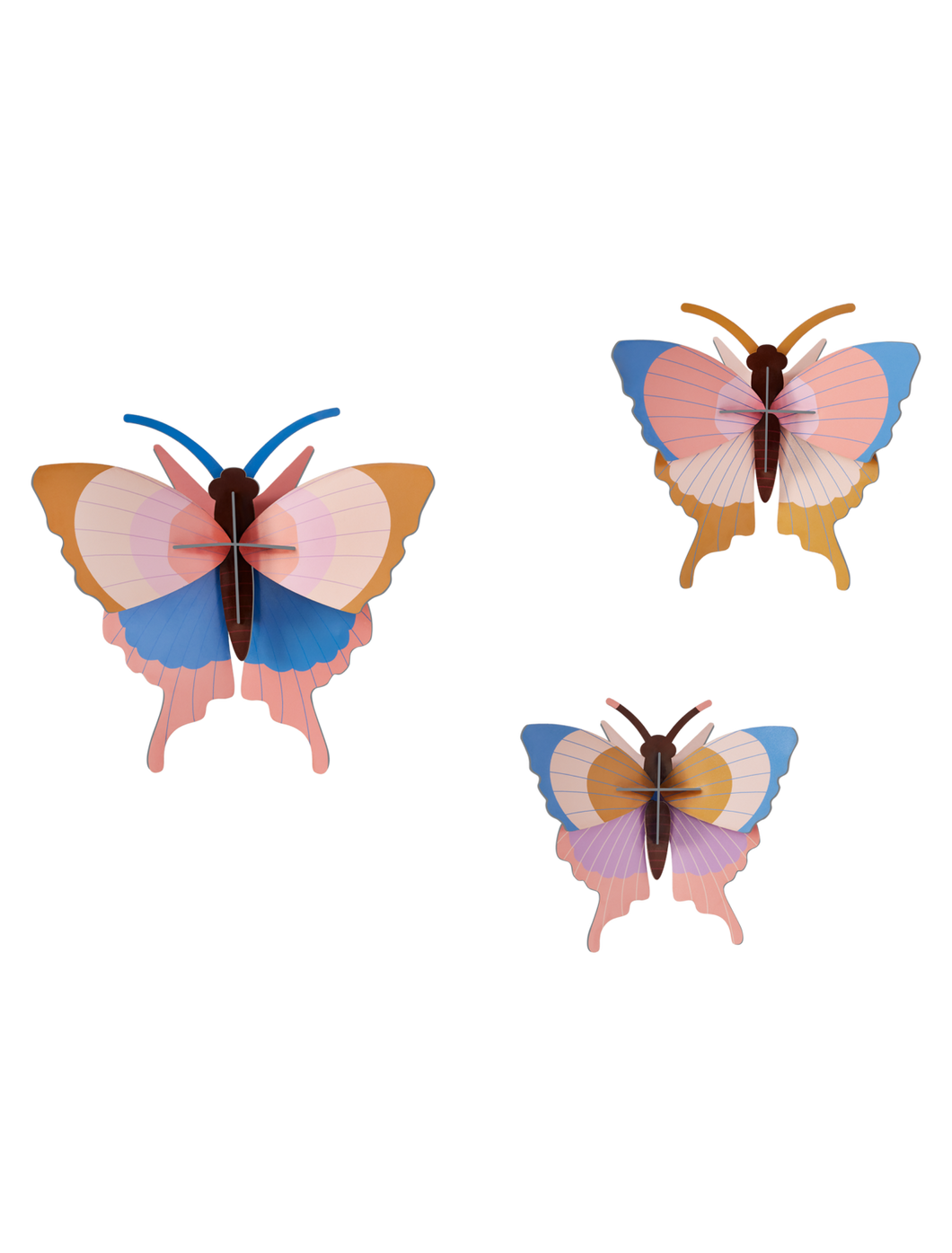 Studio ROOF - Gold Rim Butterflies set of 3