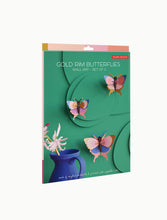 Afbeelding in Gallery-weergave laden, Studio ROOF - Gold Rim Butterflies set of 3

