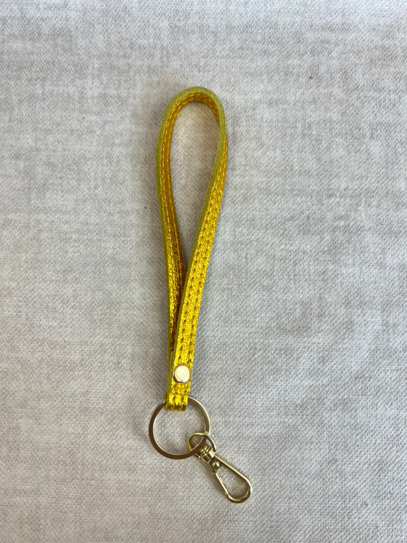 Sleutelhanger - Metallic geel