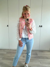 Afbeelding in Gallery-weergave laden, Gilet print bloemen - Roze
