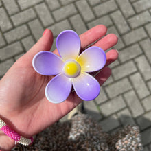 Afbeelding in Gallery-weergave laden, Haarclip bloem - Lila/geel
