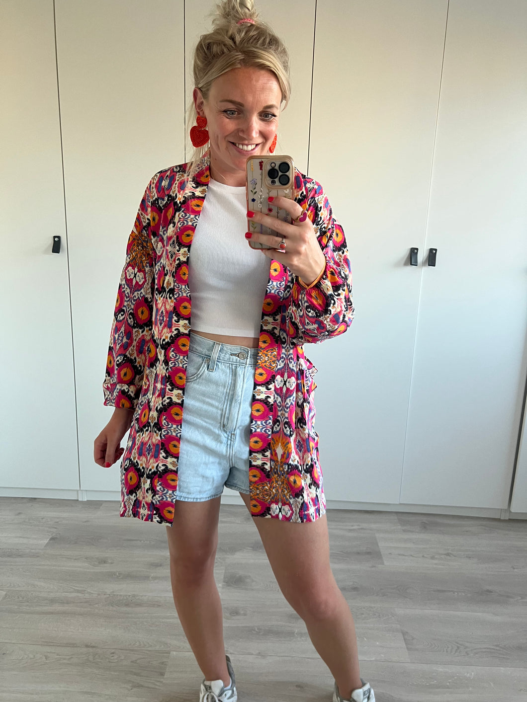 Kimono jasje - Roze/oranje