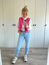 Afbeelding in Gallery-weergave laden, Gilet bloemetjes - Roze/rood
