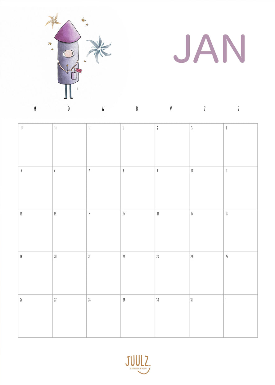 Juulz Illustrations - Jaarkalender 2026