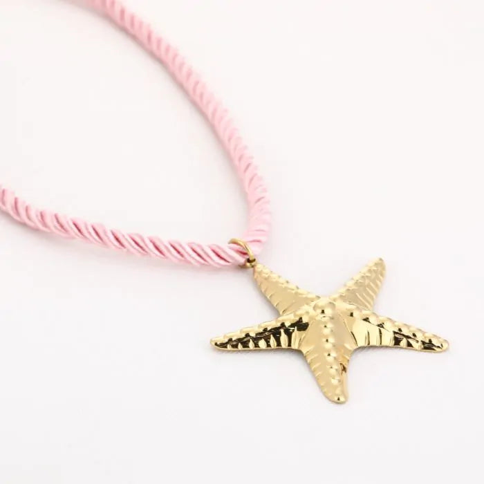 Ketting met Zeester - Licht Roze/Goud