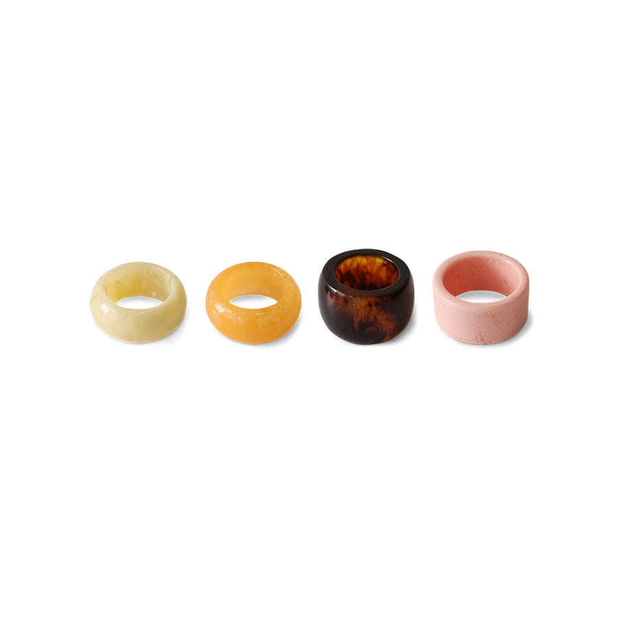 Hkliving Napkin rings - Sunrise set van 4