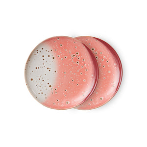 HK Living 70s ceramics - Dessert plates lychee