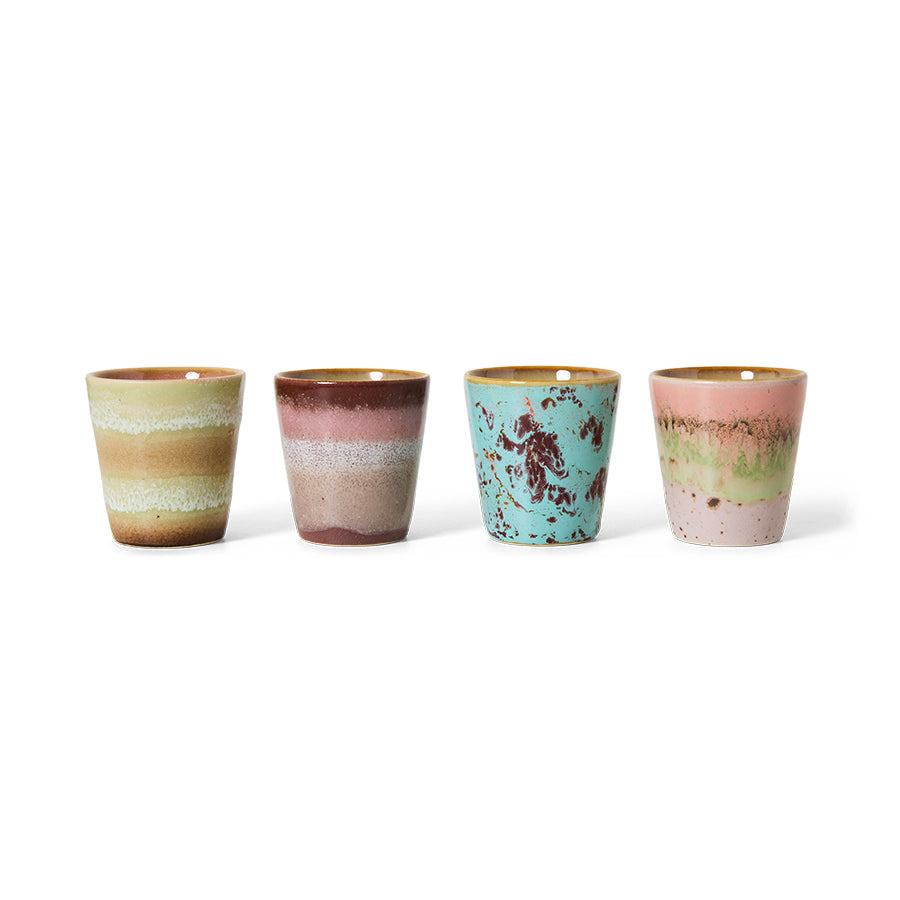 Hkliving 70s ceramics - Ristretto mugs Futurism (set of 4)