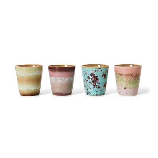 Hkliving 70s ceramics - Ristretto mugs Futurism (set of 4)