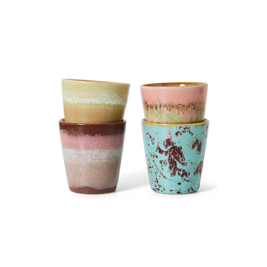 Hkliving 70s ceramics - Ristretto mugs Futurism (set of 4)