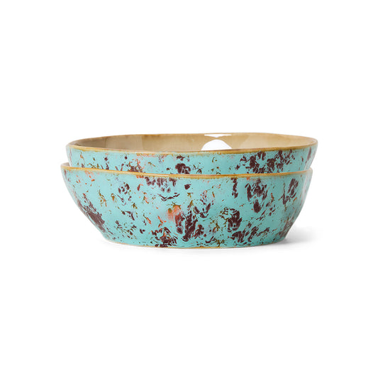 Hkliving 70s ceramics - Pasta bowls Patina (set van 2)