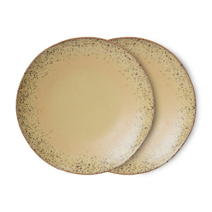 Hkliving 70s ceramics: Dinner plates - Grit (set van 2)