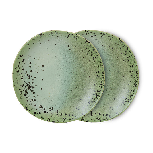 Hkliving 70s ceramics - Side plates Fleck (set of 2)