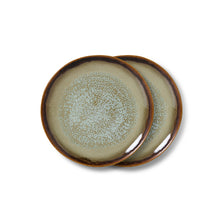 Afbeelding in Gallery-weergave laden, Hkliving 70s ceramics: dessert plates - contrast (set of 2)
