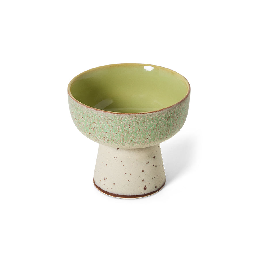 Hkliving 70s ceramics - Tapas bowl on base Slush