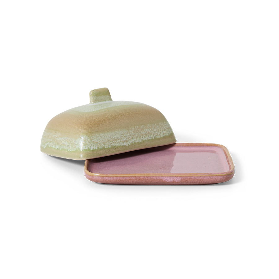Hkliving 70s ceramics - Butter dish Skyline
