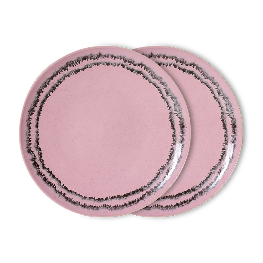 Hkliving 70s ceramics - Dinner plates Bubble (set of 2)